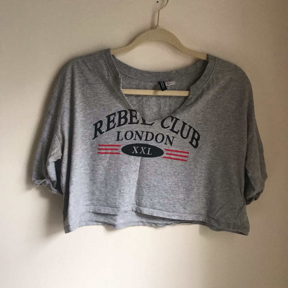 🌞Grunge Rebel Club London cropped tee